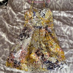 Guess funky pattern unzippable dress